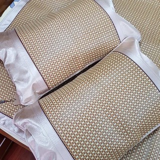 Chiếu điều hoà mây cao cấp 2 mặt mây & lụa (01 chiếu + 2 vỏ gối)