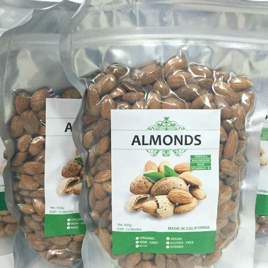 Hạnh nhân rang tách vỏ (gói 500g)