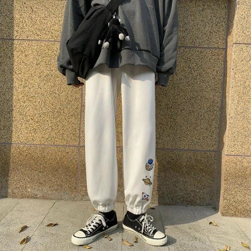 Quần joggery nam nữ ống rộng có thun dưới ống chất nỉ hình vũ trụ phong cách trẻ bao đẹp tpp656 mới