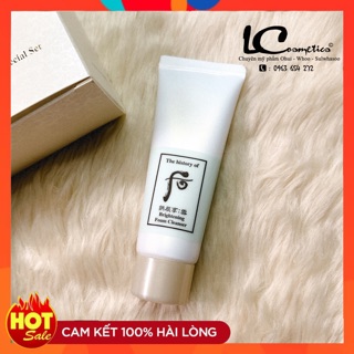 Sữa rửa mặt dưỡng trắng da Whoo Bringtening Cleansing Foam💦TÁCH SET GIÁ HỜI💦dưỡng trắng-sạch sâu-siêu êm da tuýp 40ml