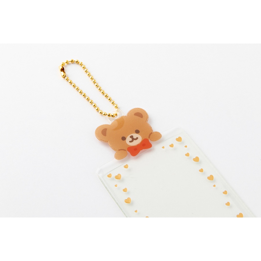 Toploader Decor ARTBOX Hàn Quốc Móc Khóa Bọc Card Đựng Ảnh Trang Trí Photocard Polaroid In Hình Gấu Teddy Trái Tim