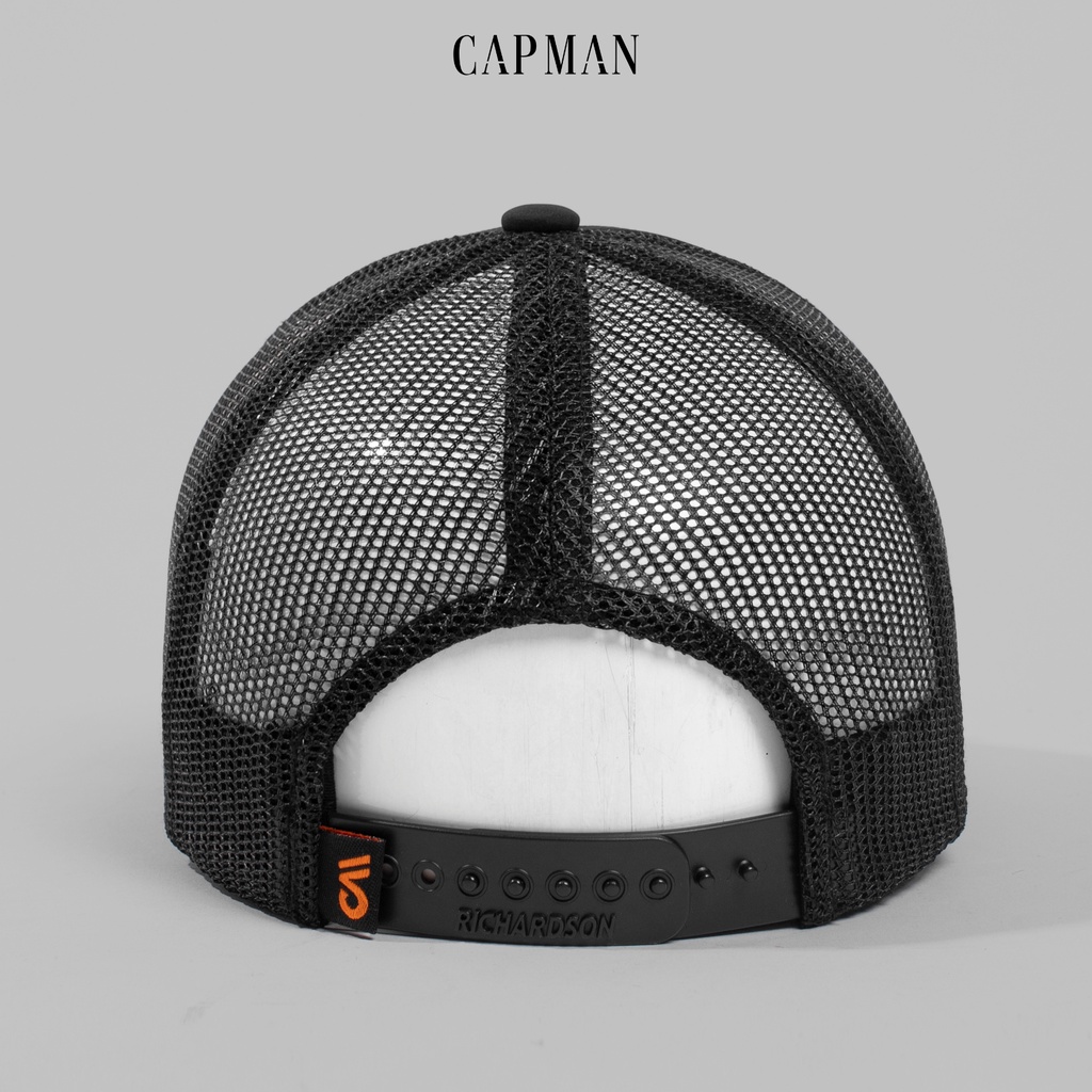 Mũ lưỡi trai CAPMAN dáng thế thao ôm đầu CM22 vải dù phối lưới