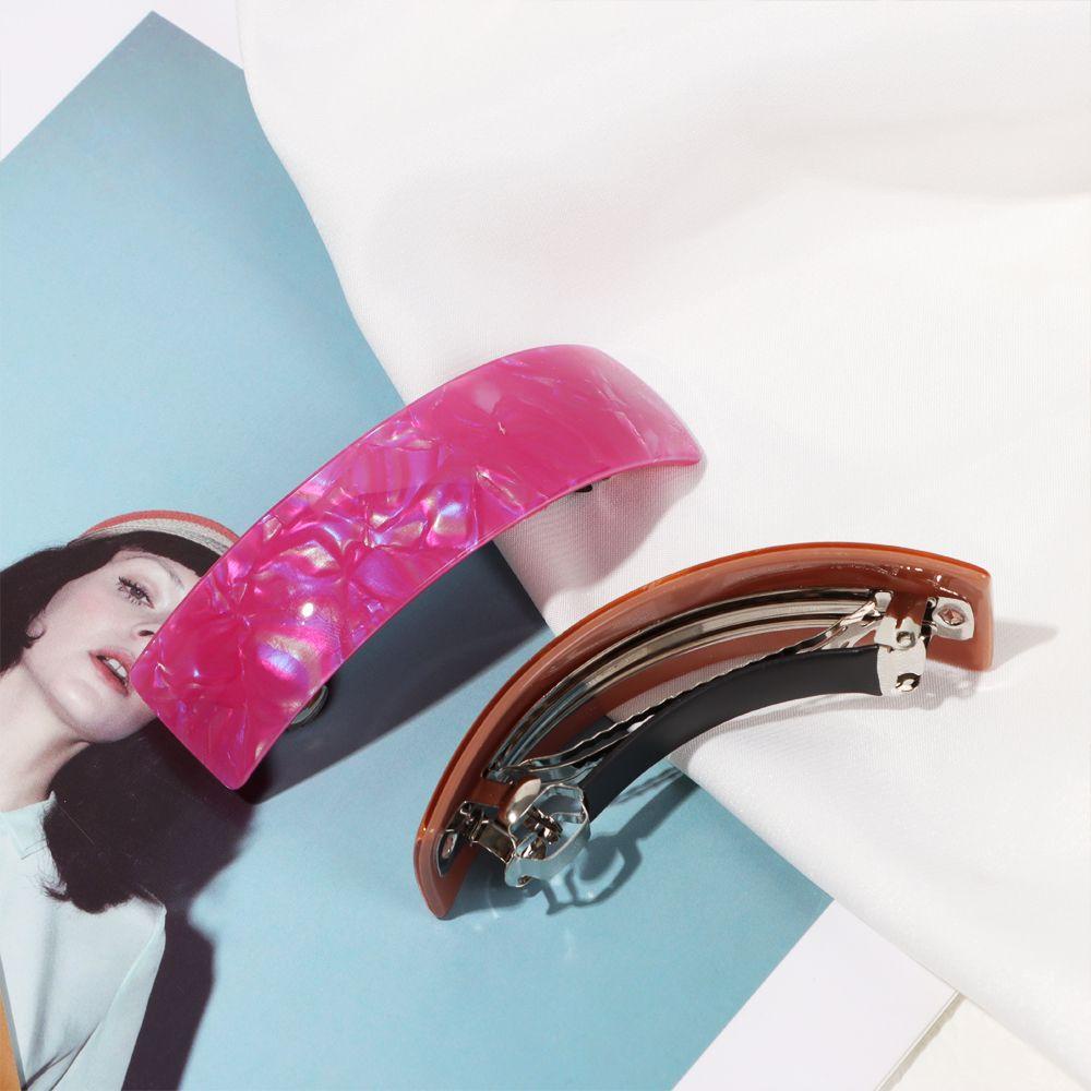 BSUNS Set 6 Kẹp Tóc Hình Chữ Nhật Cỡ Lớn Phong Cách Pháp Đơn Giản