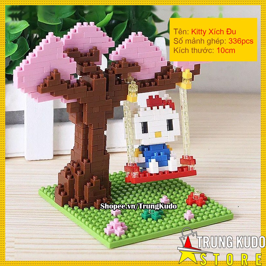 Lego Hello Kitty Đáng Yêu Cho Trẻ - Đồ chơi xếp hình Hello Kitty dạng Nanoblock thích hợp làm quà tặng cho bé gái