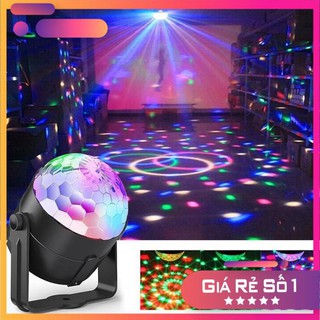 Đèn Led Sân Khấu, Cầu Xoay Cảm Biến Âm Thanh MiNi Có Khiển