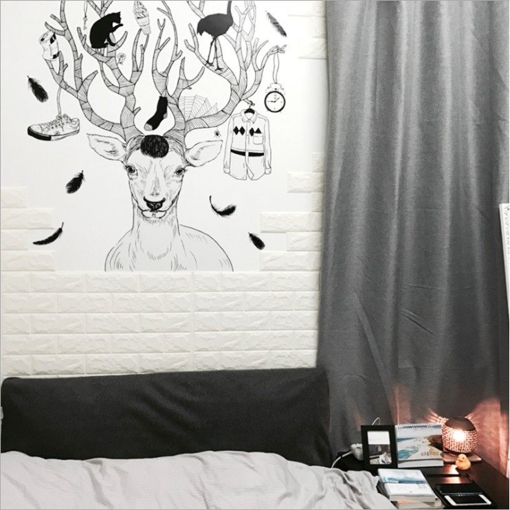 Xốp dán tường DEMINHOME trang trí nhà cửa giả gạch 3d khổ lớn decor phòng ngủ - xốp dán tường cách âm | BigBuy360 - bigbuy360.vn