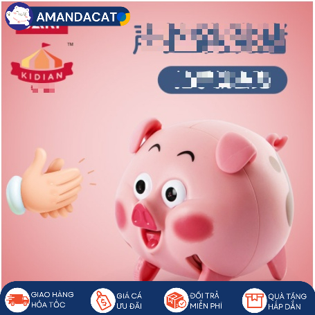 [Hàng mới về] Đồ chơi Cảm ứng bằng giọng nói, Huýt sáo Heo chạy nhảy đáng yêu