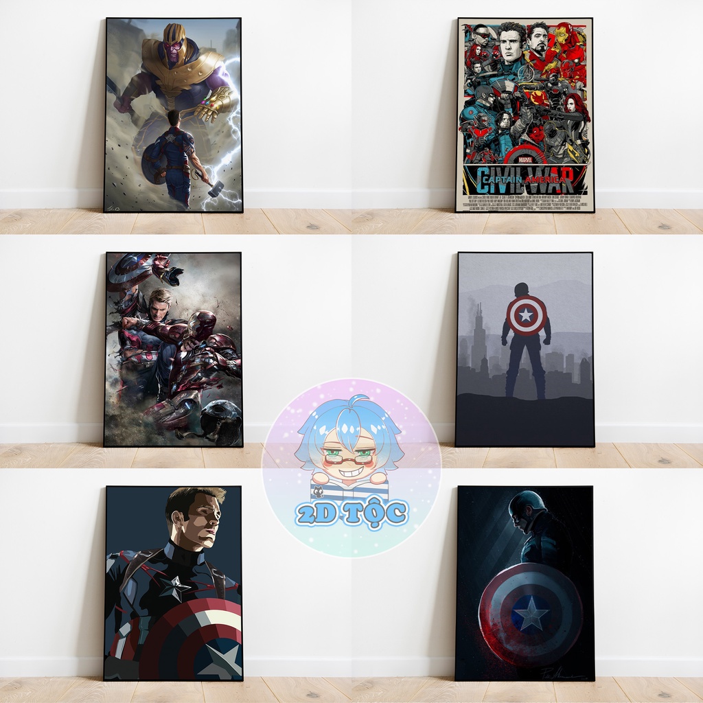 TRANH POSTER A3 CAPTAIN AMERICA MARVEL CHẤT LIỆU GIẤY CAO CẤP – TRANH POSTER DÁN TƯỜNG TREO TƯỜNG 2D TỘC SHOP