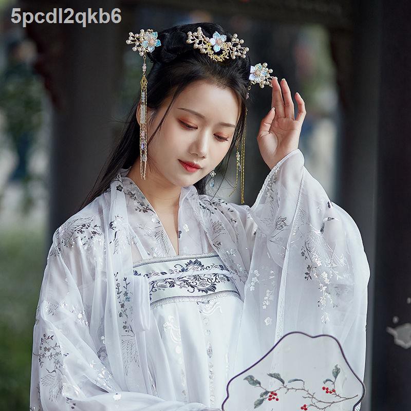 Mới nguyên bản chính hãng váy đầy ngực Hanfu cải tiến nữ truyền thống Trung Quốc áo tay to siêu phù hợp với thần