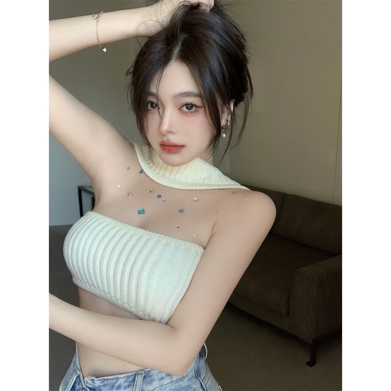 Áo dệt kim kumikumi hở vai phong cách Hàn Quốc thời trang quyến rũ