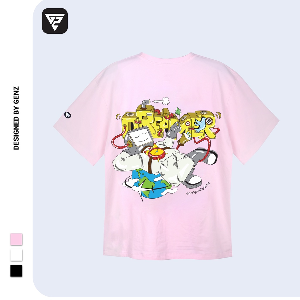 Áo thun tay lỡ GENZ phông Unisex nam nữ Cotton oversize form rộng Dreamer