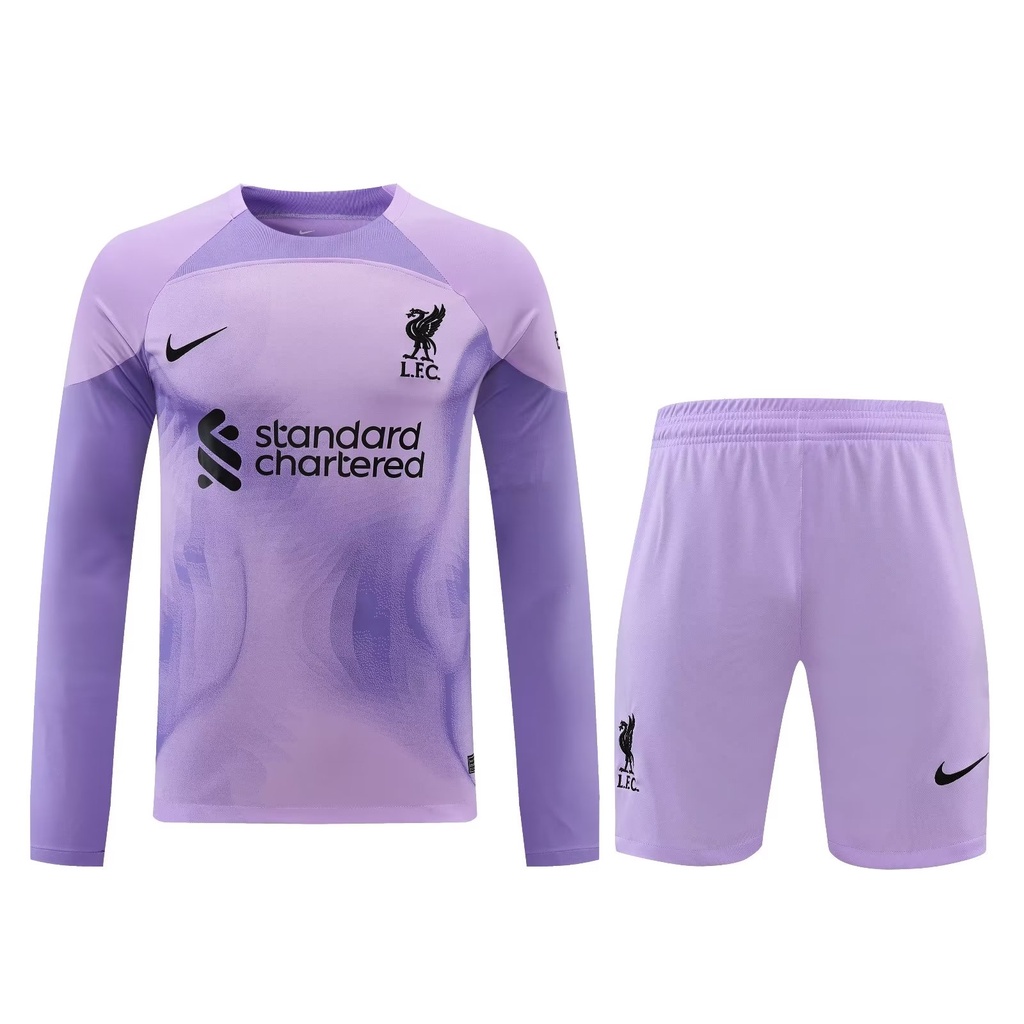 Set Áo Quần Màu Tím Tay Dài Liverpool 22-23 Size s-2xl