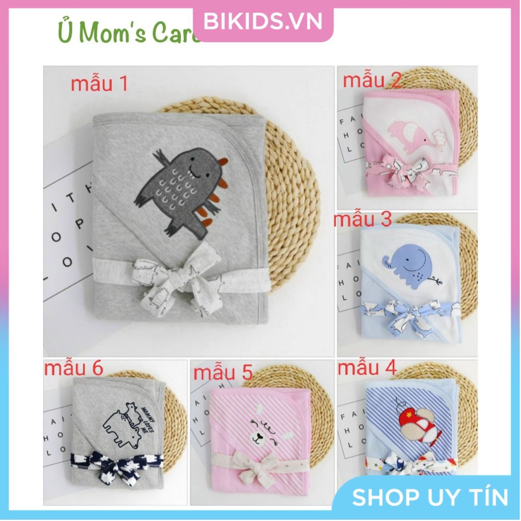 Chăn ủ cotton 2 lớp Mom's Care cho bé 85*85cm