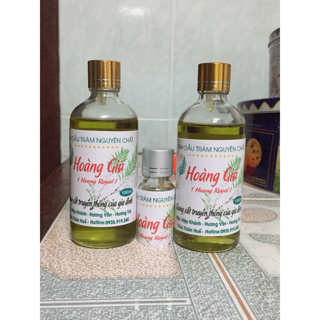 CHAI 100ml TINH DẦU TRÀM NGUYÊN CHẤT HOÀNG GIA