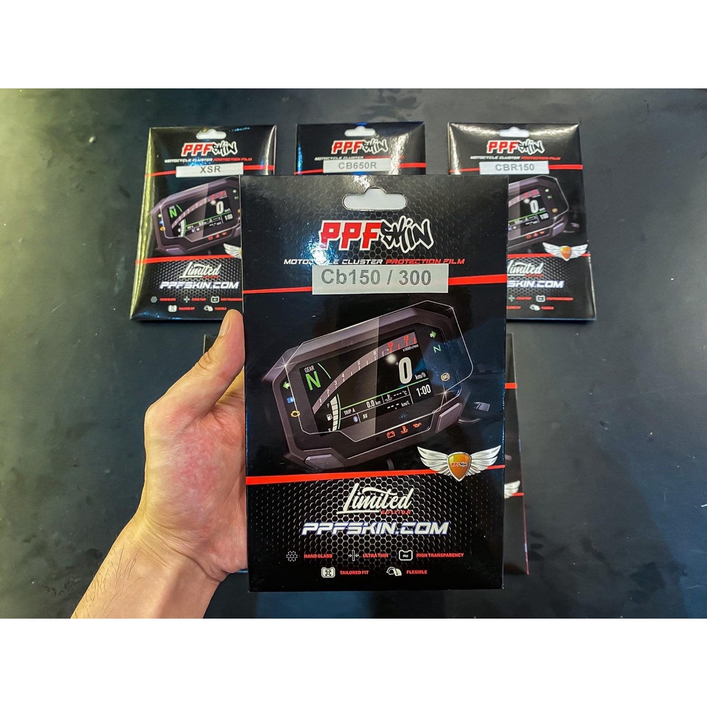 Miếng dán PPF bảo vệ đồng hồ xe máy YA XSR -R15V3-MT15-R3-MT03, Honda CBR150R, CB150R-300R- CBR650R-CB650R-500R