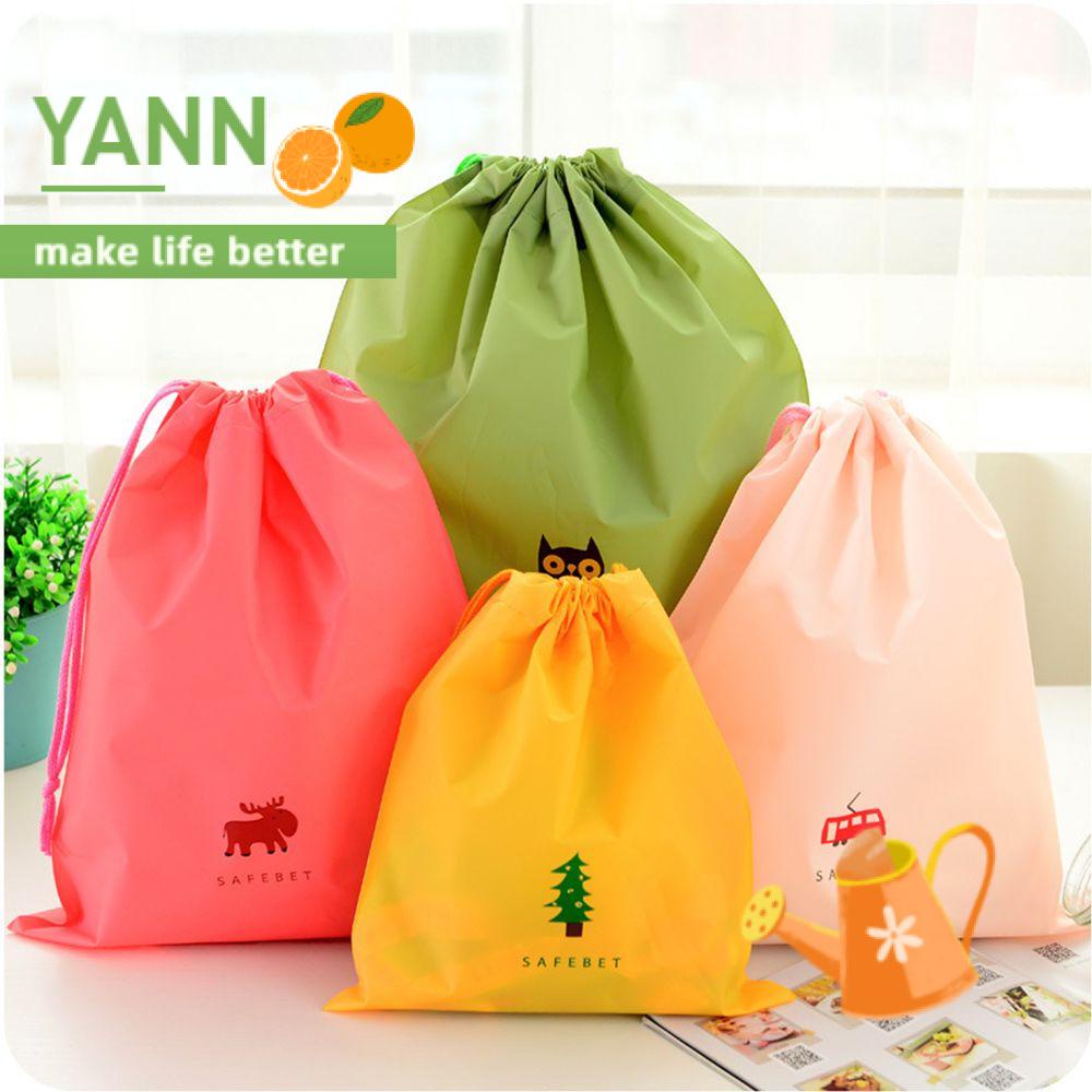 Túi Nhựa PE Đựng Đồ Kiểu Dây Rút Họa Tiết Hoạt Hình Chống Nước Màu Sắc Tươi Sáng Đa Màu Sắc