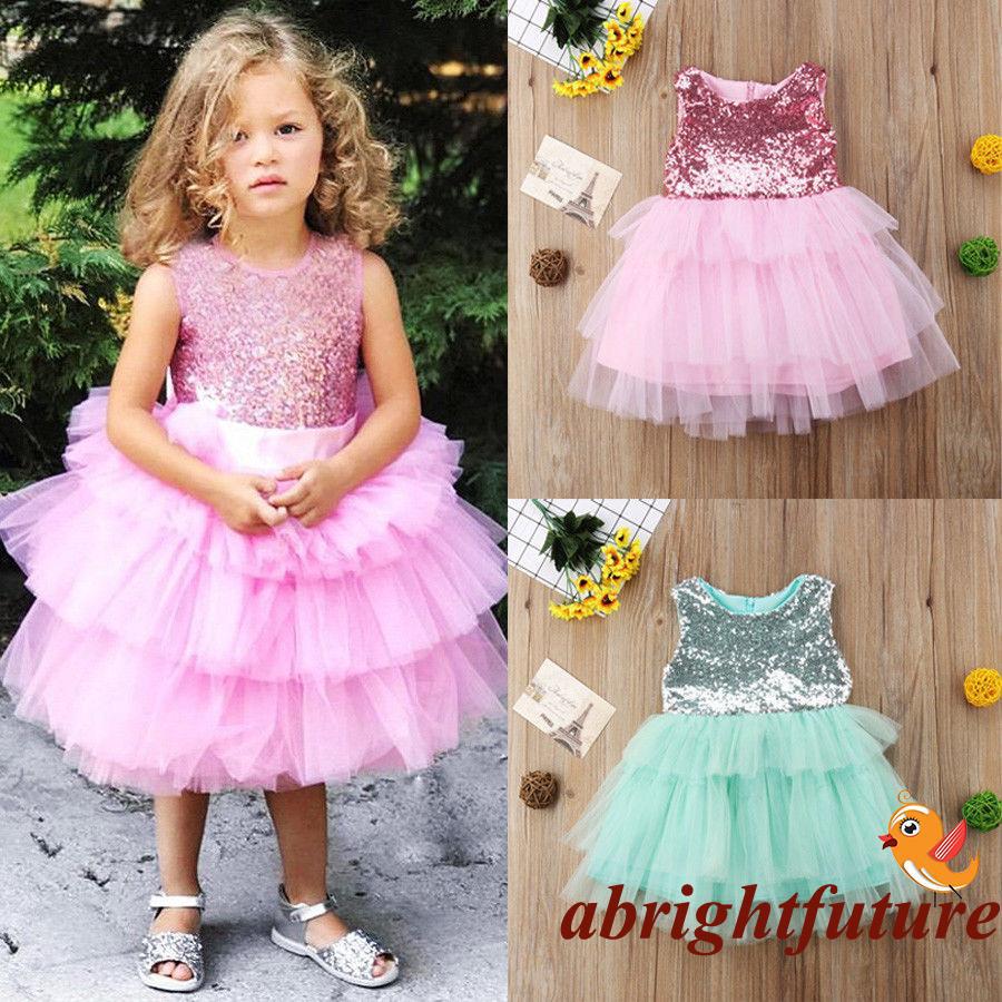 Đầm công chúa không tay đính sequin lấp lánh xinh xắn dành cho bé gái