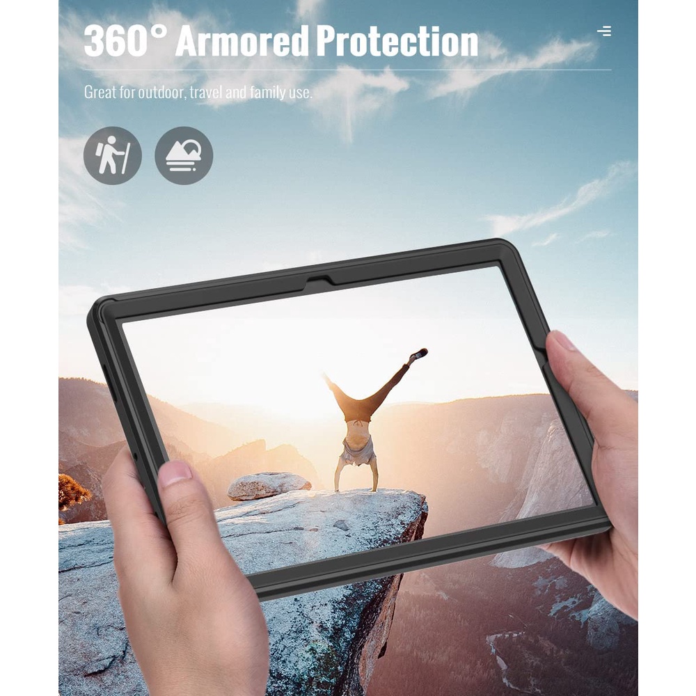 Ốp Bảo Vệ Toàn Diện Chống Sốc Có Giá Đỡ Cho Samsung Galaxy Tab A8 10.5 Inch 2022 (SM-X200 / SM-X205 / SM-X207)