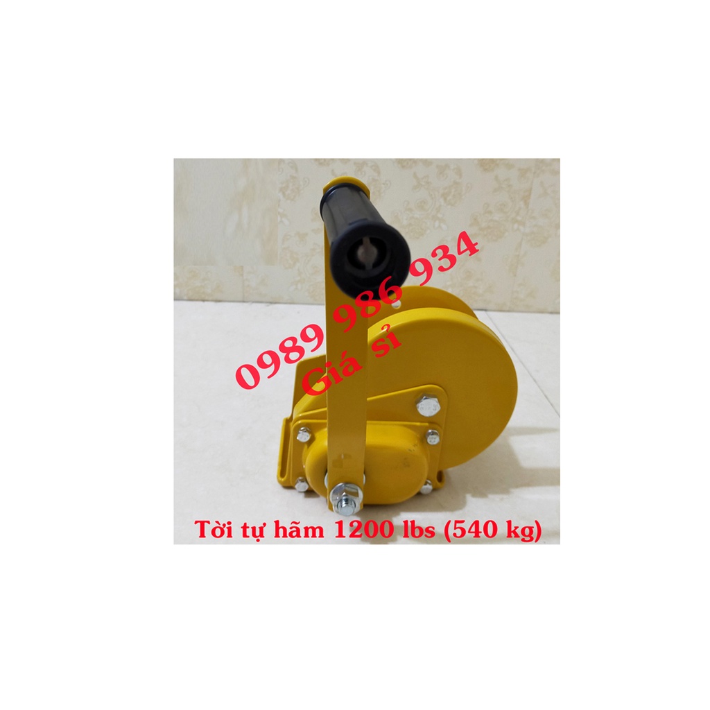 Tời quay tay tự hãm nhập khẩu chính hãng tải 1200 lbs - 2600 lbs