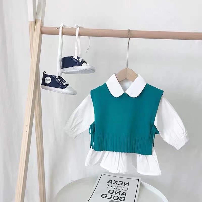 Áo len không tay thiết kế mới thời trang theo phong cách Hàn Quốc dành cho bé