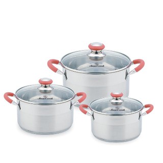 Bộ nồi inox elmich smartcook 3336,18cm, 22cm, 26cm, 5 lớp đáy, nhập khẩu séc