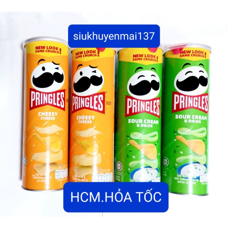 Khoai tây chiên pringles 107 gr 3 vị (8/2022)