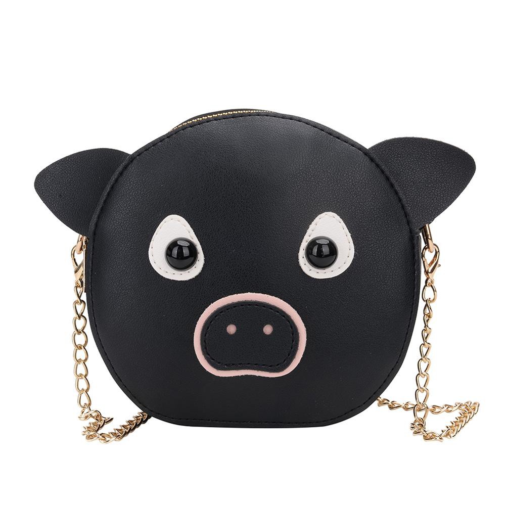 ♚Frendyest♚Cute Pig Leather Children Girls Shoulder Bags Messenger Crossbody Handbags