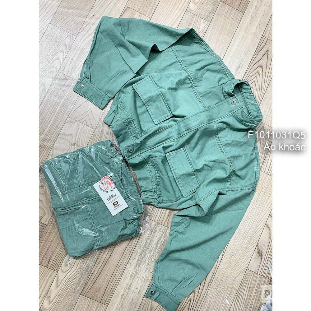Áo khoác kaki cổ trụ phối túi hai bên tay dài! | BigBuy360 - bigbuy360.vn