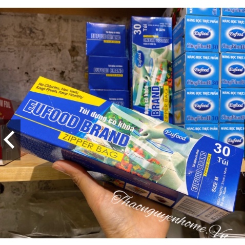 Túi zip đựng thực phẩm an toàn Eufood (có giấy kiểm định chất lượng)