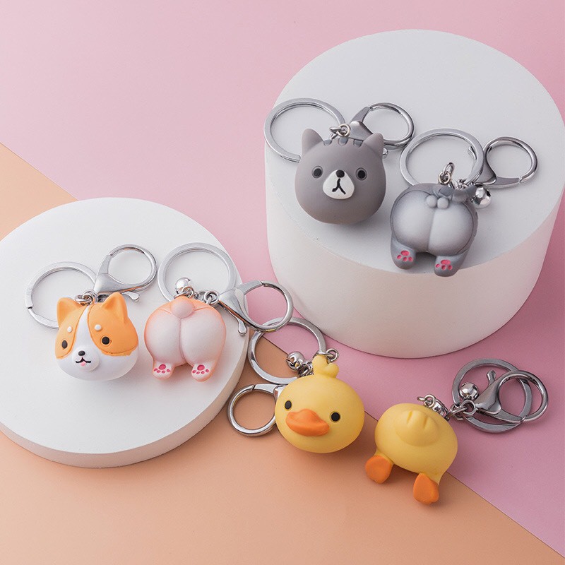 Móc khoá Cặp Mua 1 được 2 bao gồm phần đầu và mông siêu mịn _ RẺ
