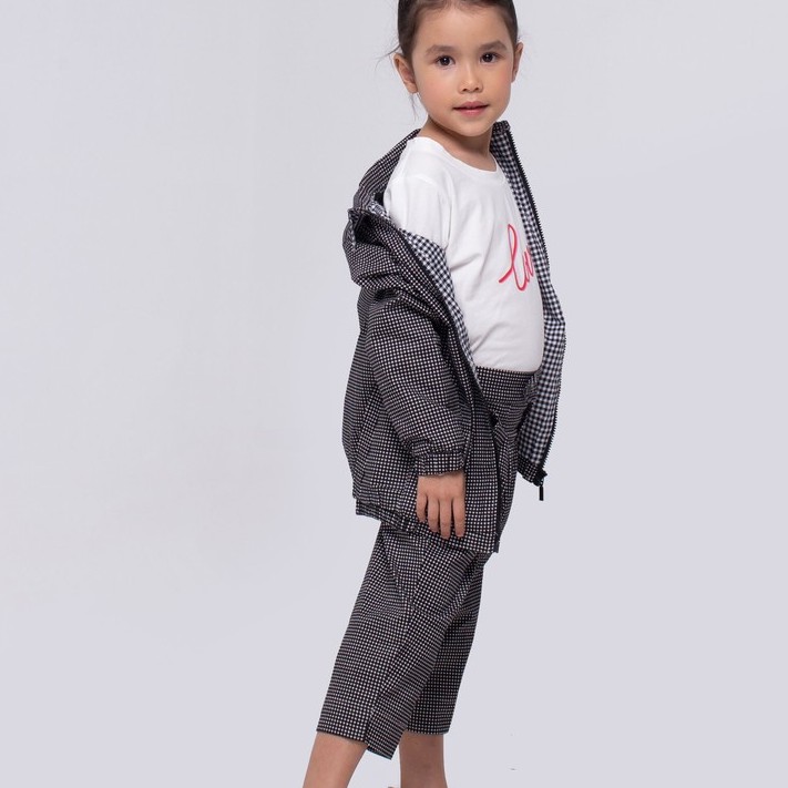 Quần kiểu lưng đen chấm trắng bé gái 10- 12 kg để đi chơi QDG020 - JADINY