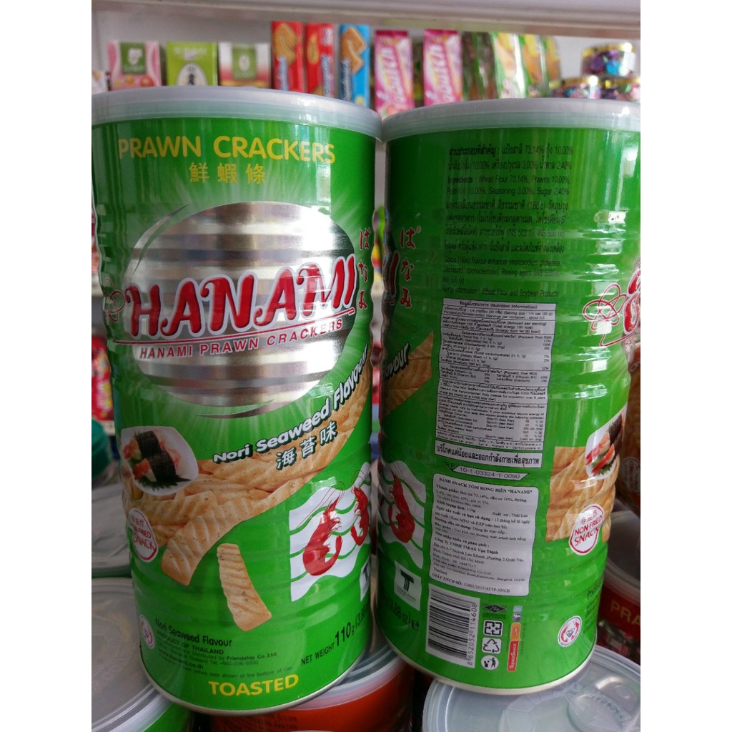 Snack tôm lon Hanami 110g Thái Lan