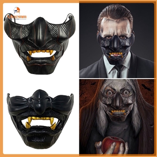 Mặt nạ nửa mặt bằng nhựa resin  hóa trang quỷ dữ cho ngày lễ Halloween