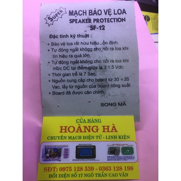 Mạch bảo vệ Loa