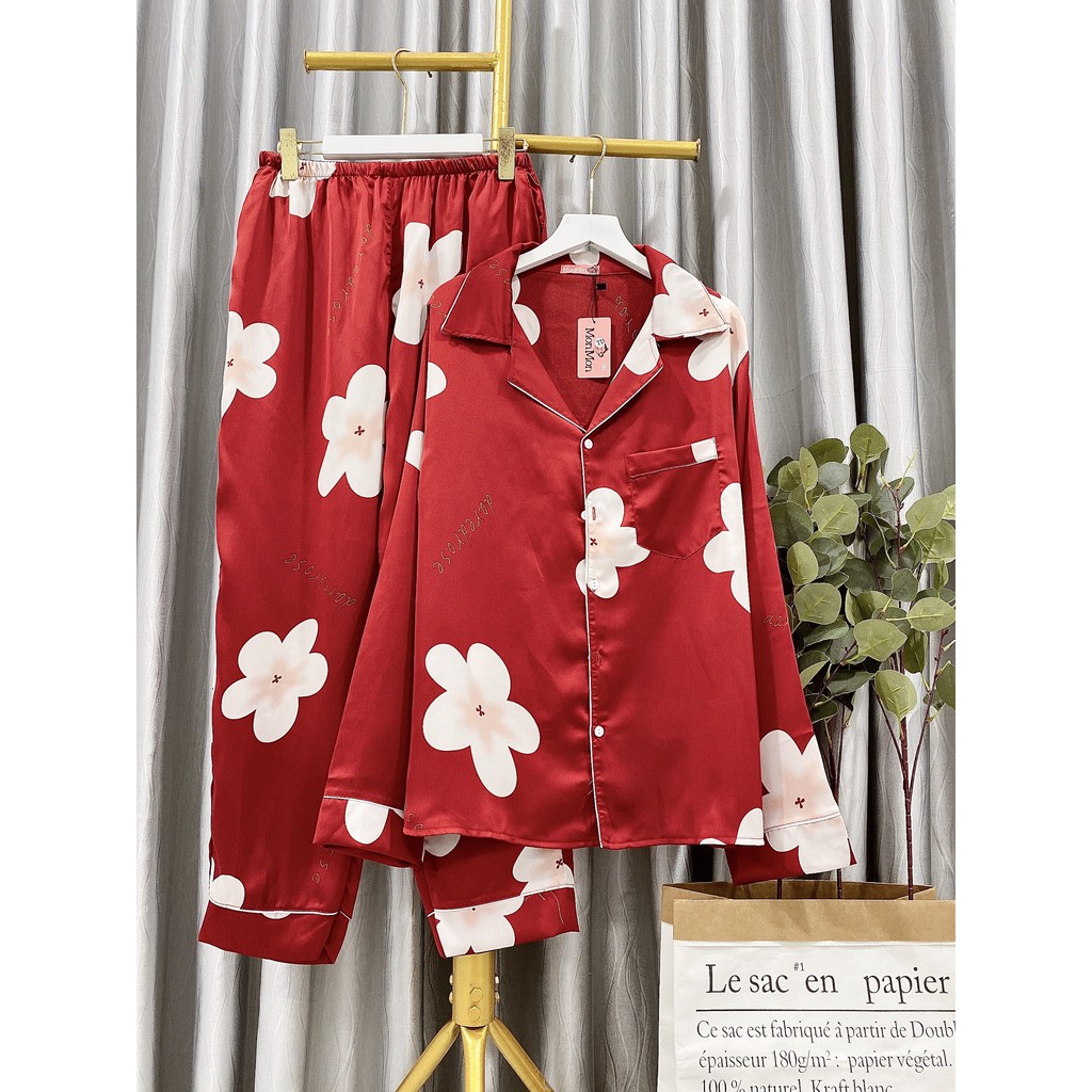 [Giá Tận Xưởng] Đồ bộ Pyjama Satin Tay Dài Quần Dài Cao Cấp-Nhiều Mẫu Đẹp-Shop Đồ bộ giá rẻ