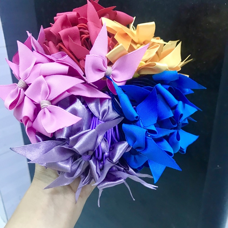 Set 100 dây cột tóc nơ giá rẻ