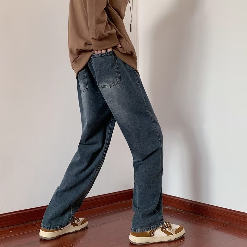 Quần jeans Trơn Phong Cách Hip Hop Nhật Bản Size S-3XL Cho Nam