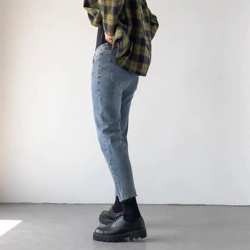 QUẦN JEANS SKINNY CO DÃN XANH TRƠN