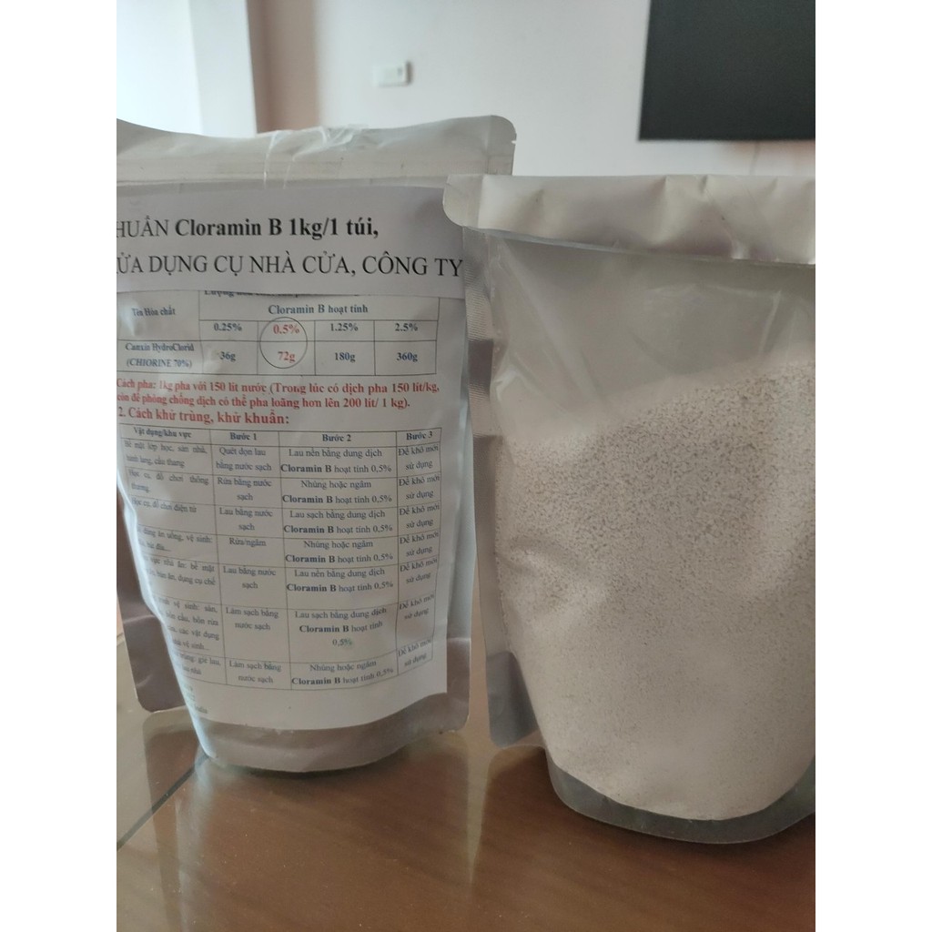 Cloramin B - chất khử trùng sát khuẩn 1kg/ 1 túi