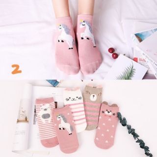 Set 5 đôi tất nữ cổ vừa (7 mẫu lựa chọn)