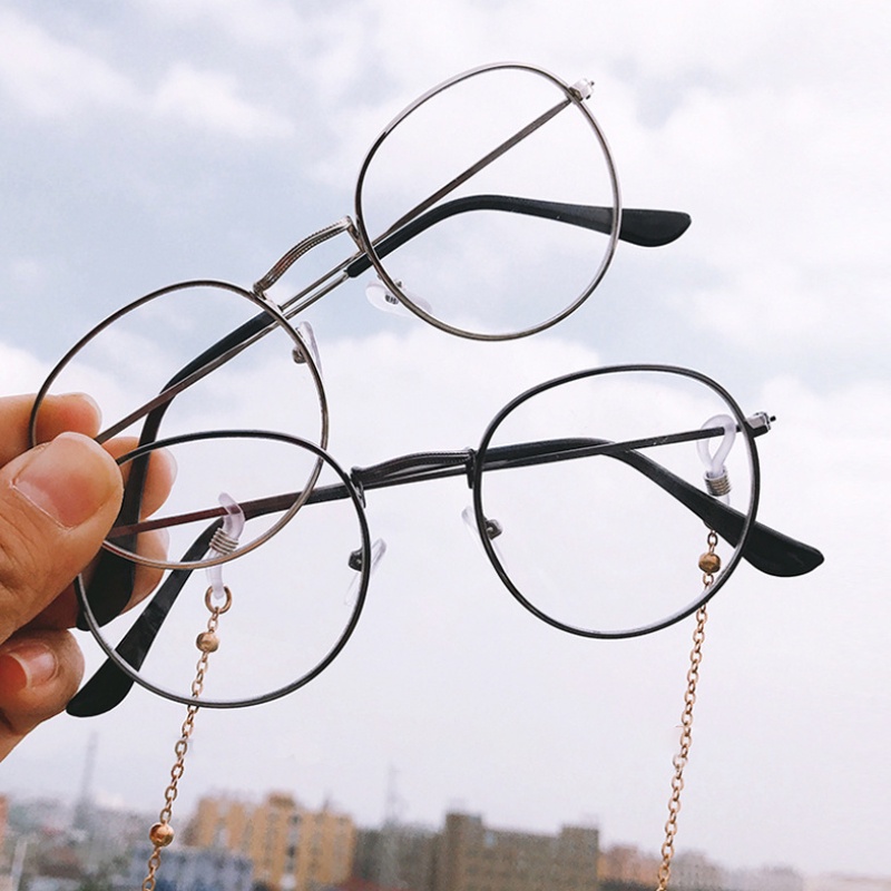 Kính mát gọng kim loại chống bức xạ phong cách Hàn Quốc cổ điển thời trang sành điệu cho nam và nữ