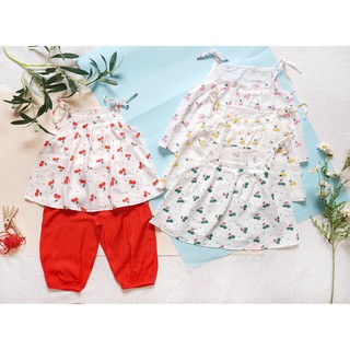 Set áo 2 dây cherry + q ngố