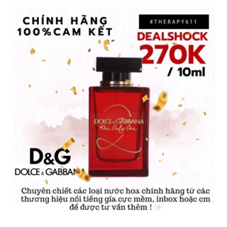 ..::✨nước hoa chiết mẫu dùng thử d&g the only one 2 edp✨::..