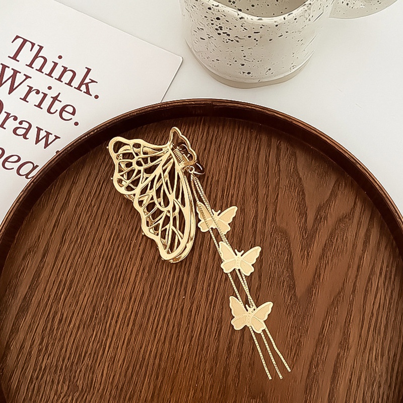 Kẹp Tóc Càng Cua Dài Bằng Hợp Kim Mỏng Dễ Thương Cho Nữ