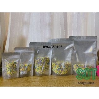 1KG TÚI ZIP GHÉP BẠC (ZIPPER ĐÁY ĐỨNG 1 MẶT KIẾNG 1 MẶT BẠC)