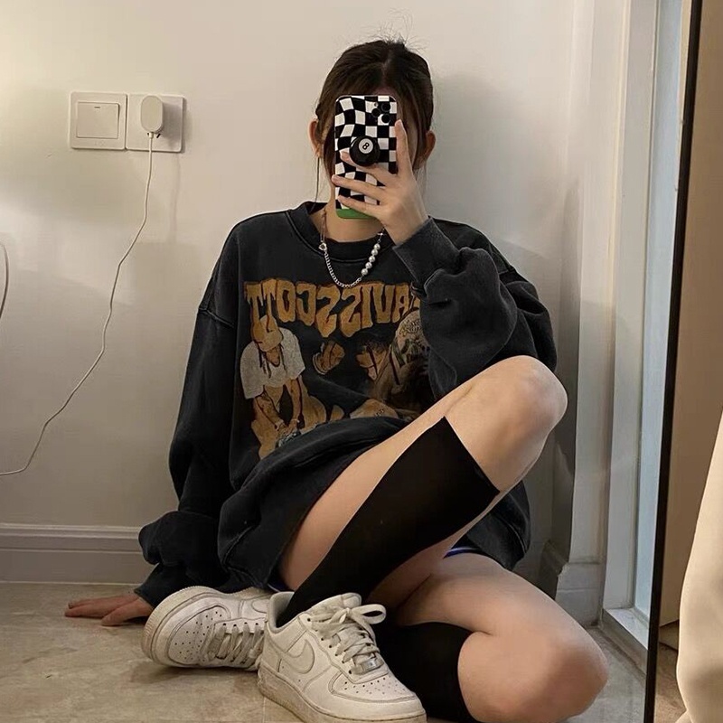 Áo Sweater Travis Scott chất nỉ Da Cá phù hợp thời tiết Thu Đông