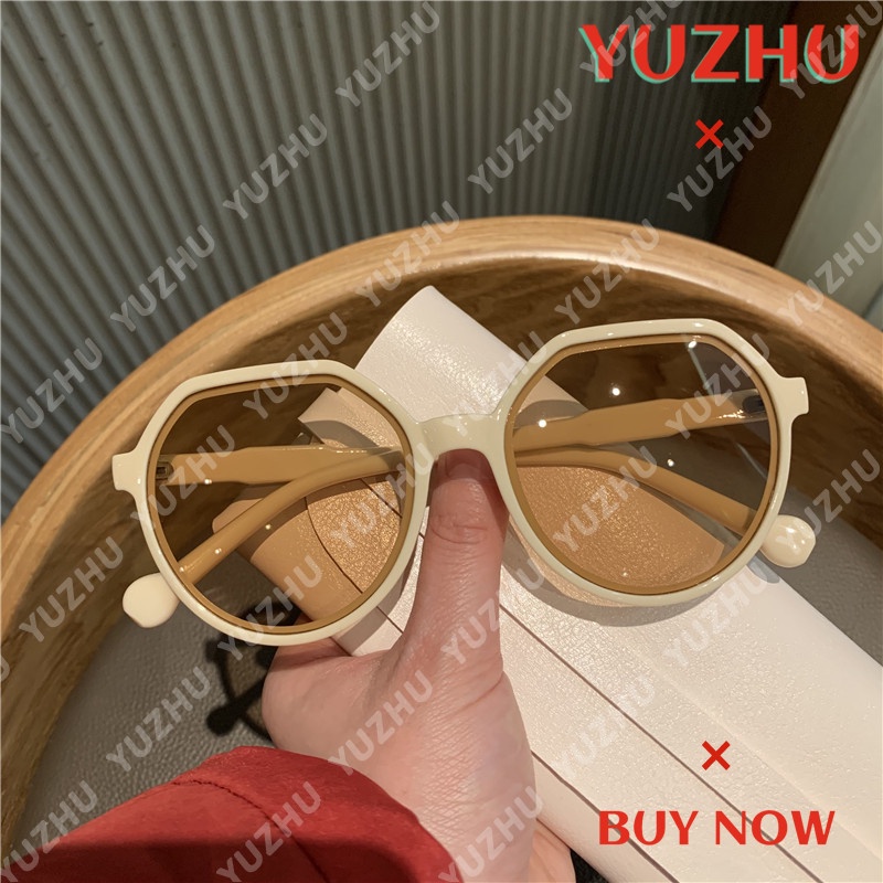 Kính mát gọng tròn màu trà sữa phong cách Hàn Quốc sành điệu thời trang cho nữ