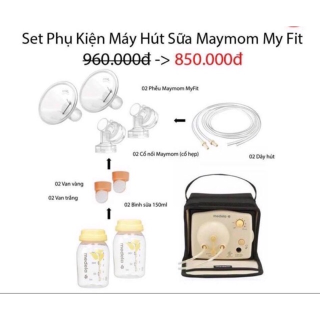 Bộ phụ kiện Máy hút sữa Pump. ( size 13-15-17-19-21-24-27)