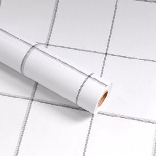 giấy dán tường kẻ ô vuông trắng