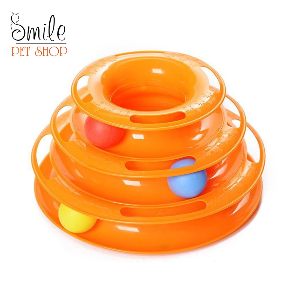 Đồ chơi tháp banh ba tầng cho chó mèo, thú cưng - Smile Pet Shop